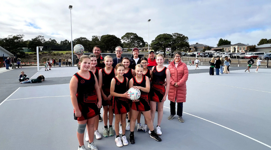 Acrylic netball courts and LED scoreboard opened at Buninyong ...